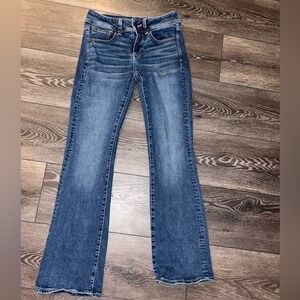 Womens American Eagle Sz 4 Regular Bootcut Super Stretch Jeans